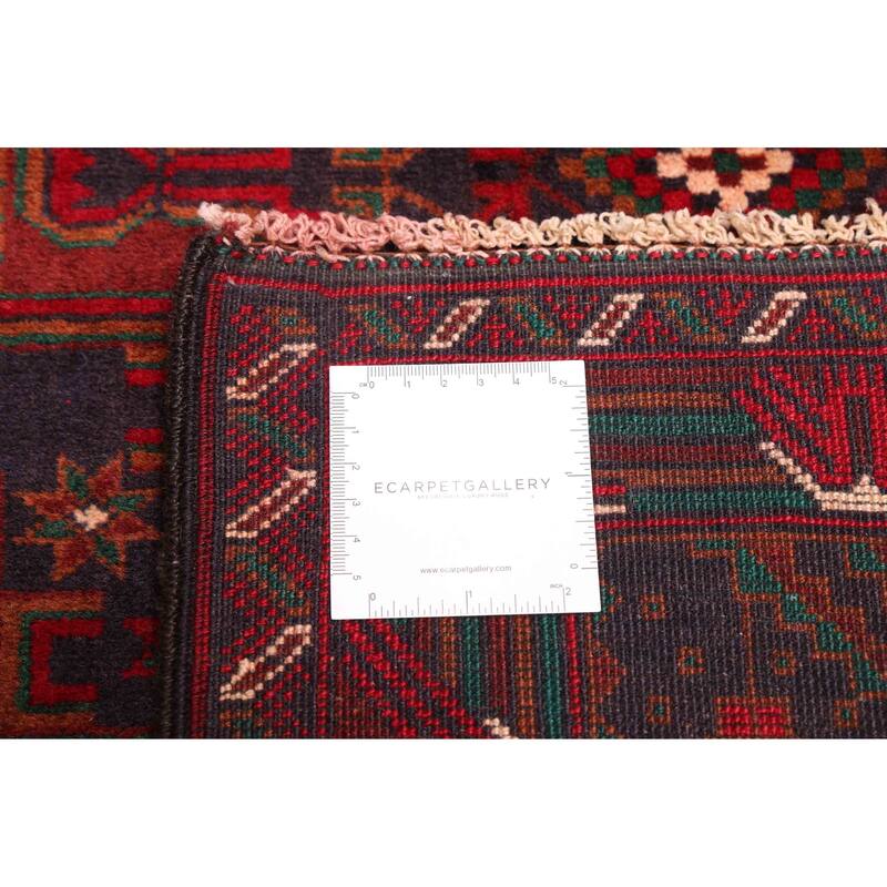 ECARPETGALLERY Hand-knotted Teimani Red Wool Rug - 3'10 x 6'3