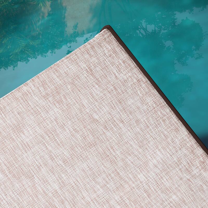 Outdoor Chaise Lounge Chair Reclining Sunlounger Set with Side Table