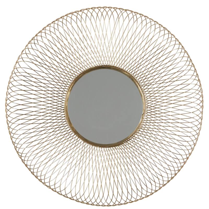Metal Starburst Room Wall Mirror - Gold - Roche River Decor - Gold