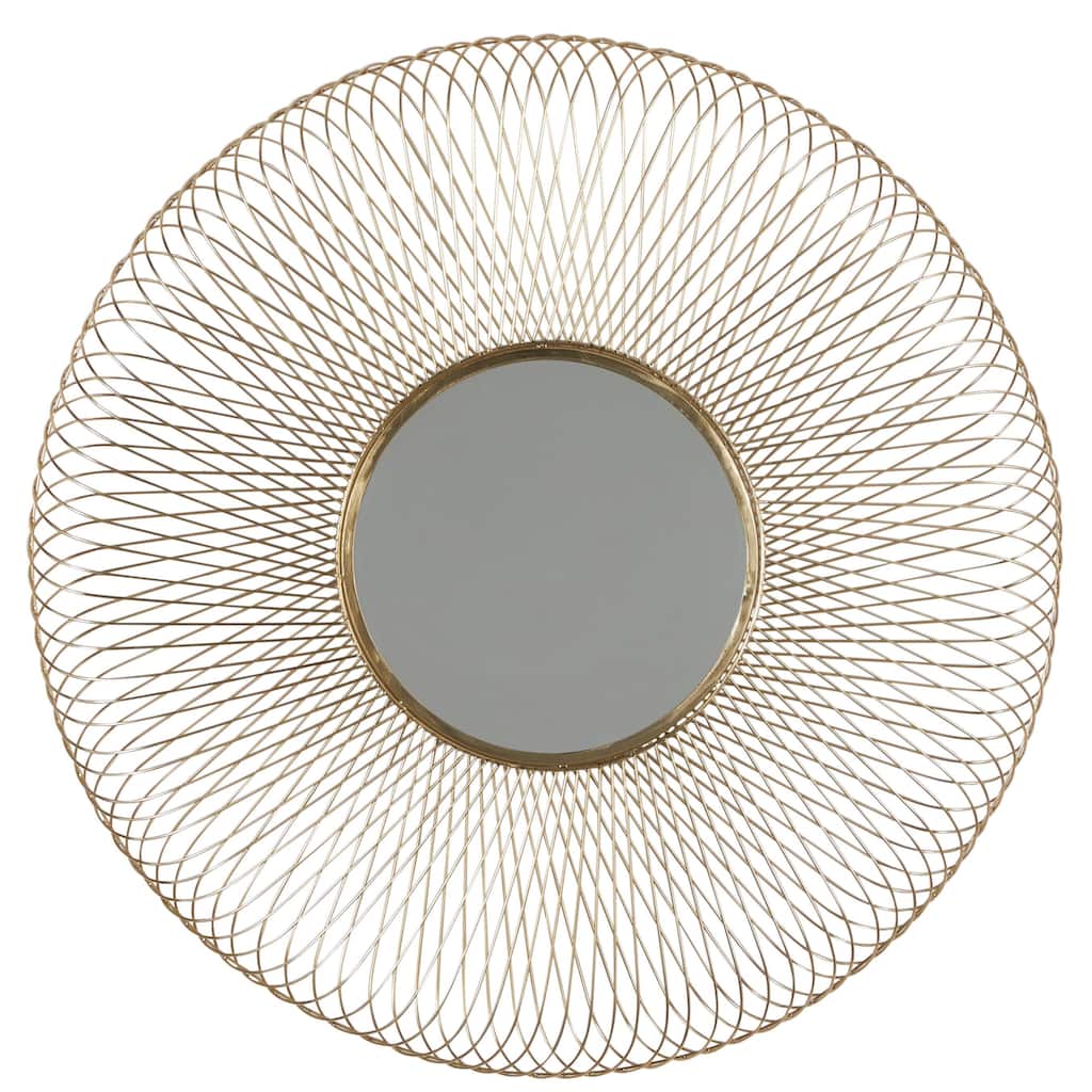 Metal Starburst Room Wall Mirror - Gold - Roche River Decor