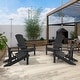 preview thumbnail 1 of 102, BONOSUKI Patio Adirondack Chair w/Cupholder,Weather Resistant-Set of 4 NightBlack