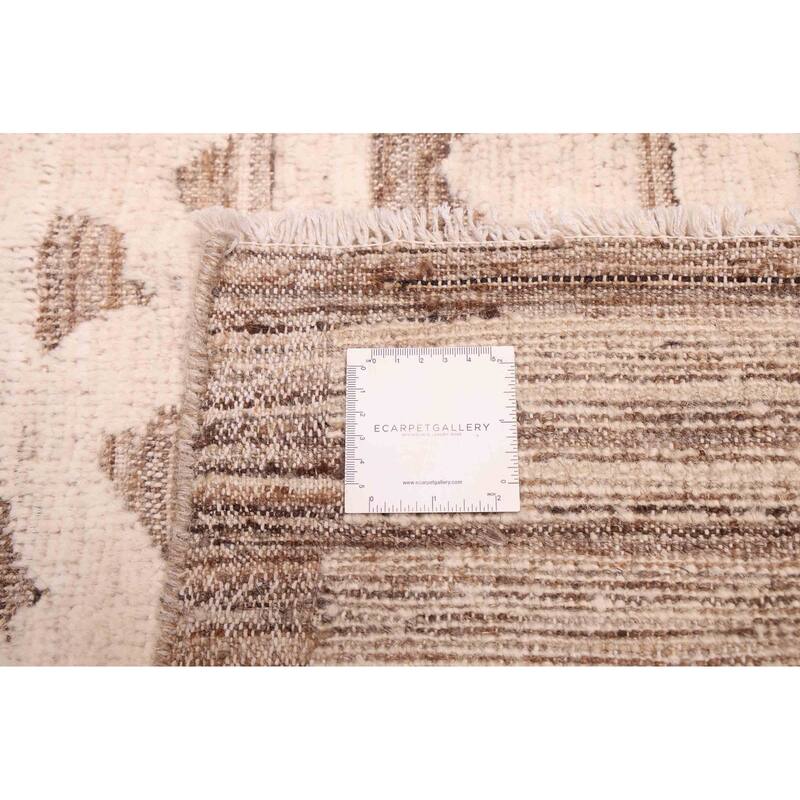 ECARPETGALLERY Hand-knotted Pak Finest Marrakesh Ivory Wool Rug - 9'5 x 11'11