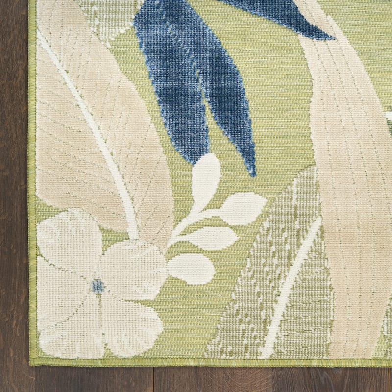 Nourison Suncoast Indoor/Outdoor Floral Area Rug.