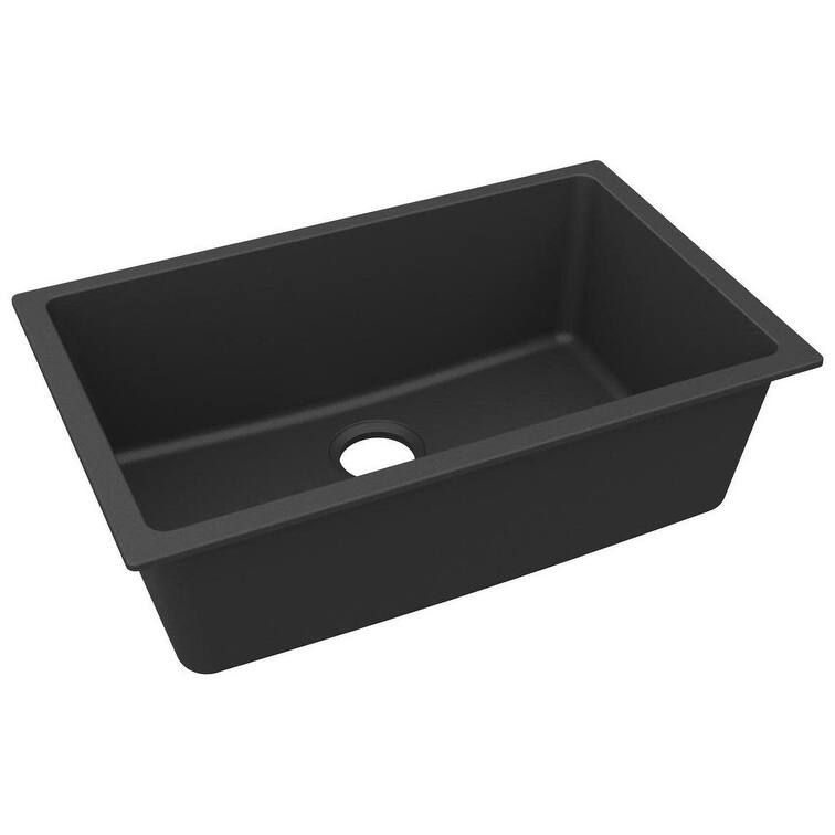 Elkay ELGRU13022 Quartz Classic 29-1/2" Undermount Single Basin Quartz - Matte Black