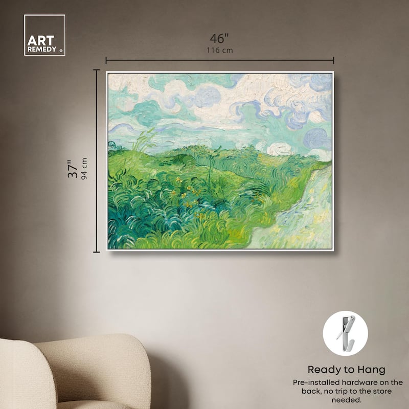 Green Wheat Fields Canvas by Art Remedy
