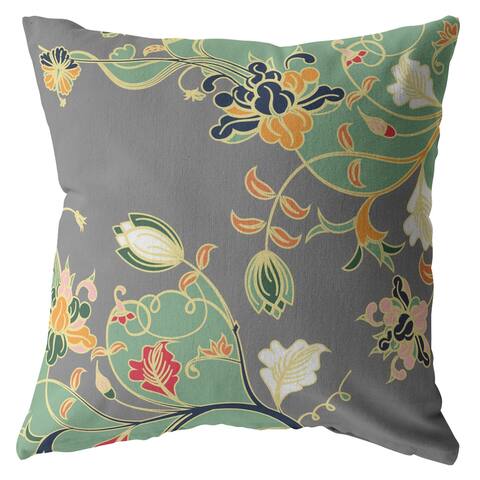 Amrita Sen Carnation Garden Indoor Outdoor Pillow