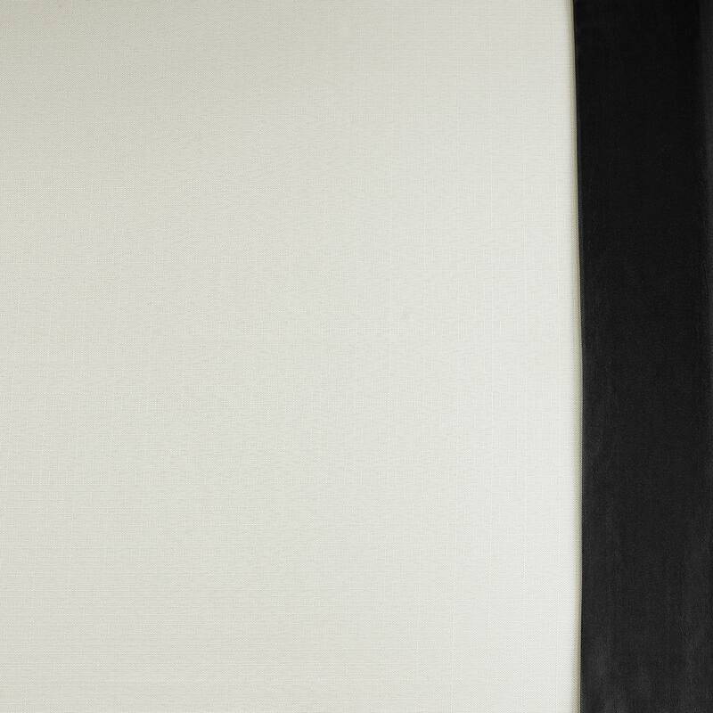 Exclusive Fabrics Fresh Pop Dobby Taffeta Side Bordered Light Filtering Curtains for Bedroom & Living Room Curtains (1 Panel)