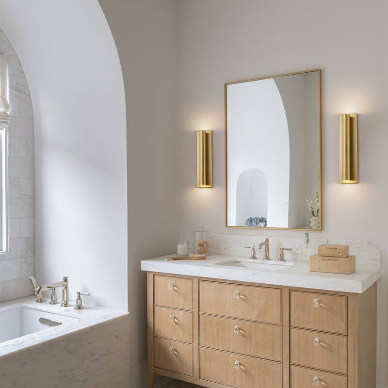 2-Light Modern Glam Integrated LED Wall Sconce