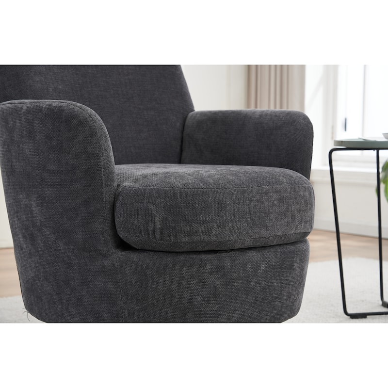 360 Degree PU Leather Swivel Accent Chairs for Living Room,Bedroom