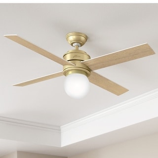 Hunter 52" Hepburn Ceiling Fan with LED Light Kit and Wall Control - Vintage, Mid-Century Modern, Transitional