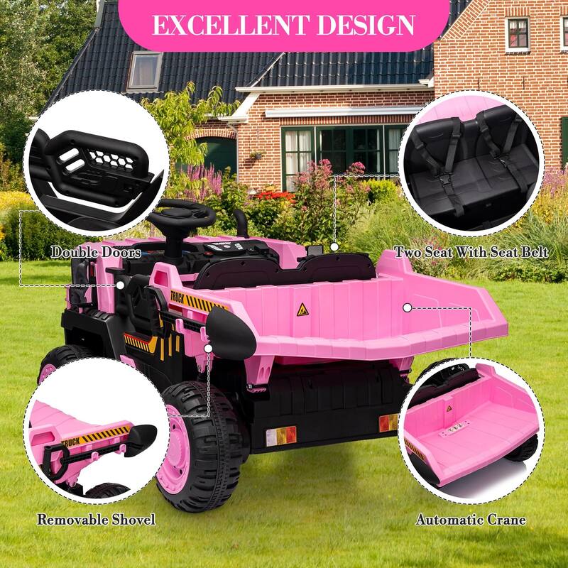 24V 2 Seater Kids Ride On Dump Truck with R/C