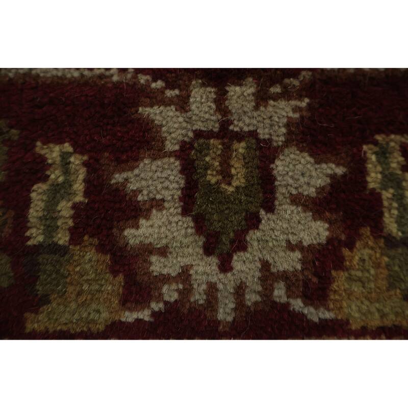 Hand Knotted Oriental 100% Wool Carpet Traditional All-Over Beige & Ivories Agra Area Rug - 4' 0'' X 2' 6''