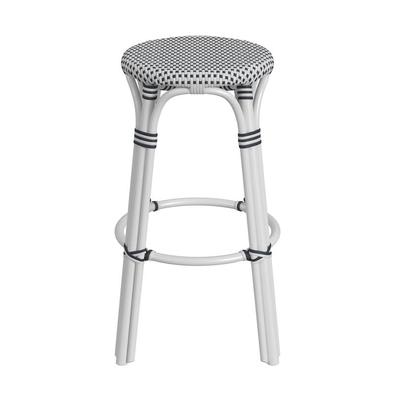 Tobias Rattan Round Bar Stool