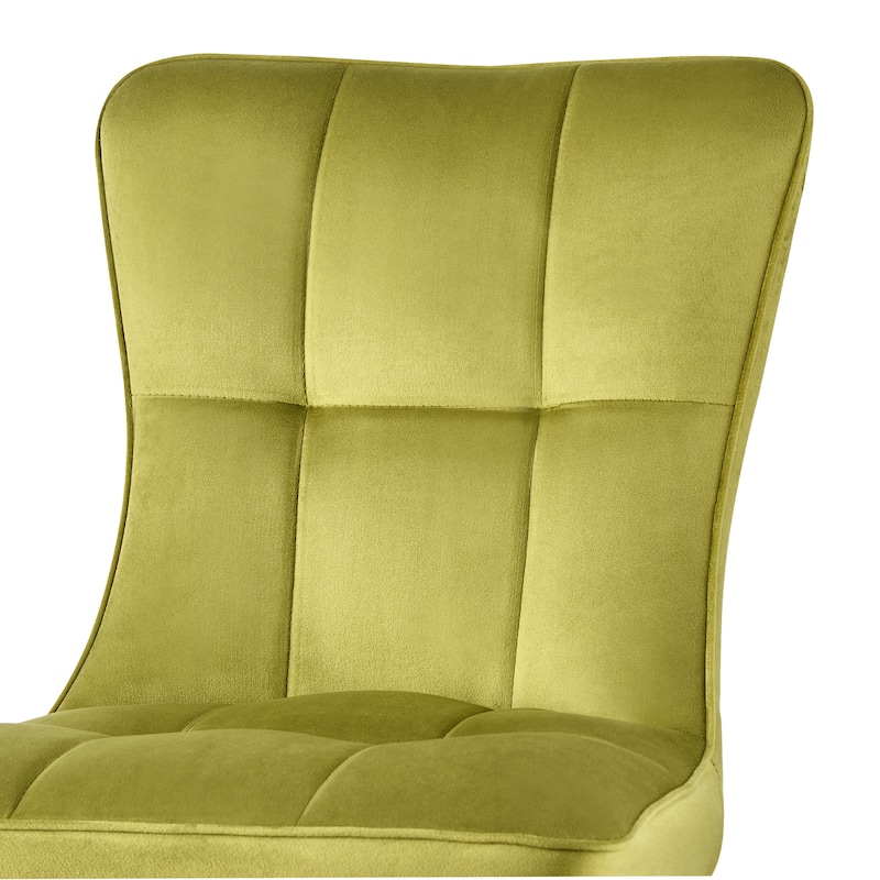 Velvet Upholstered Dining Chairs with Metal Legs, Set of 2/4 - 35.8"H x 18.9"W x 23.2"D