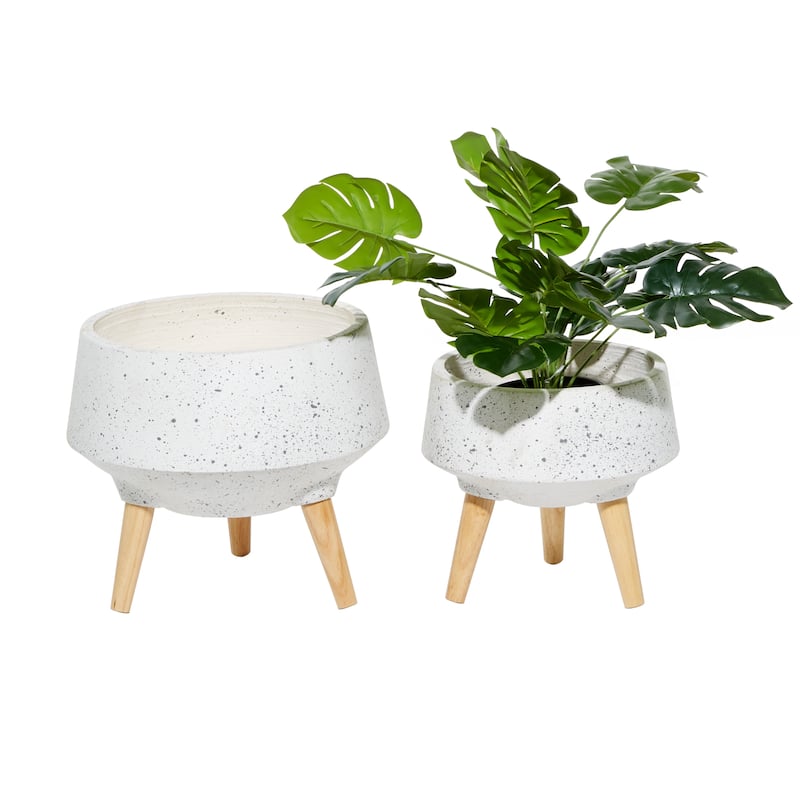 MgO Contemporary Planter (Set of 2) - S/2 10", 12"H
