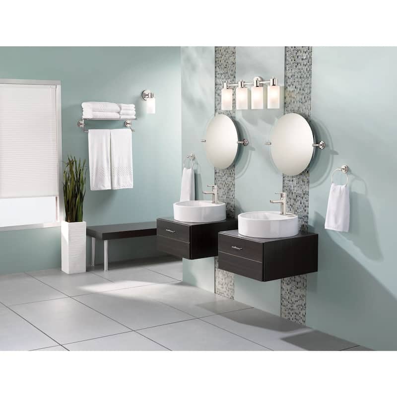 Moen 29.02" Wide 4 Light Down Lighting Vanity Light from the Iso