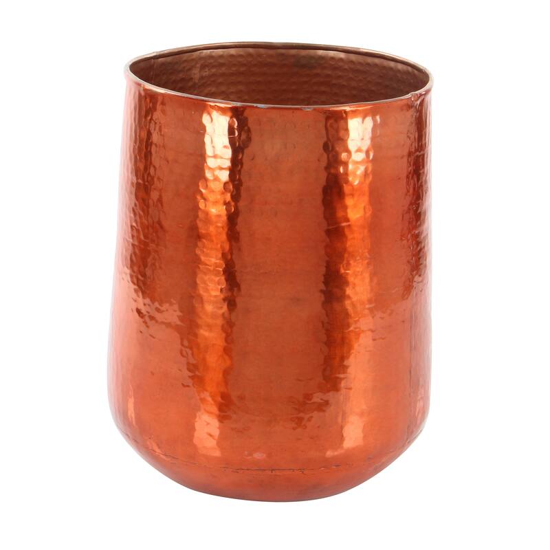 Aluminum Hammered Metal Glam Planter in Copper or Silver (Set of 3)