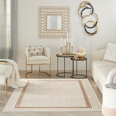 Nourison Glam Indoor Grey Geometric Area Rug