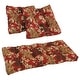 preview thumbnail 7 of 12, Tufted Indoor/Outdoor Settee Cushion Set (Set of 3) Montfleuri Sangria