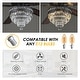 preview thumbnail 13 of 34, 52"/62" Modern Crystal Chandelier Ceiling Fan Light,Reversible Airflow,E12 Bulbs,for Bedroom,Kitchen,Patio