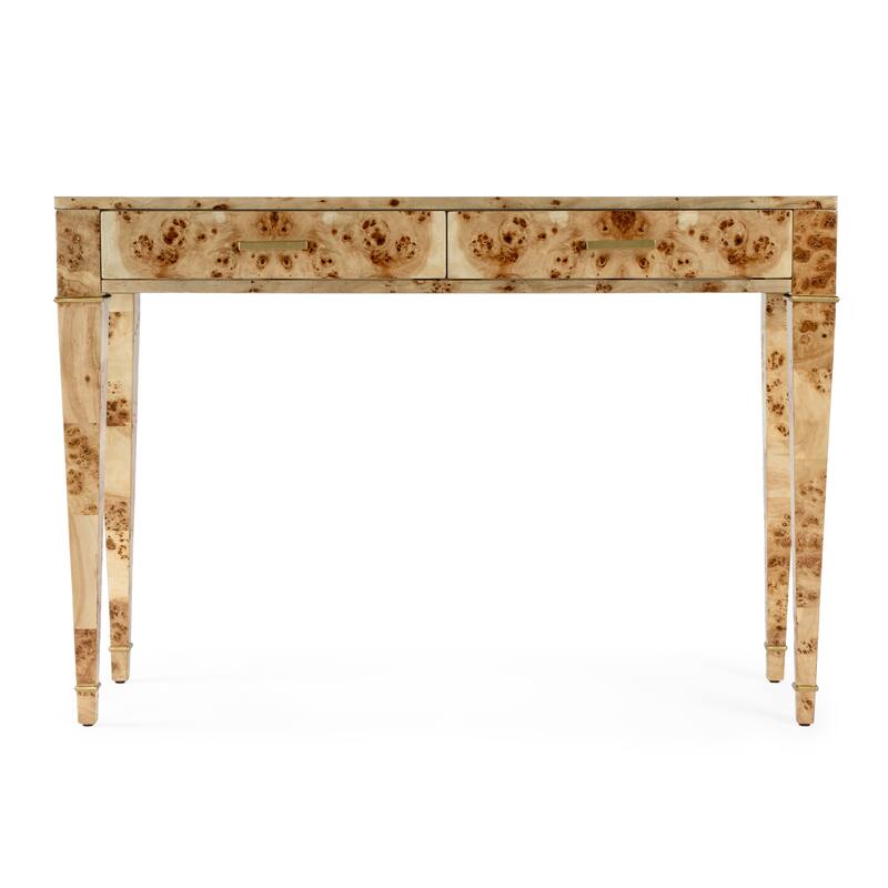 Kai 2 Drawer 46" Burl Wood Console Table