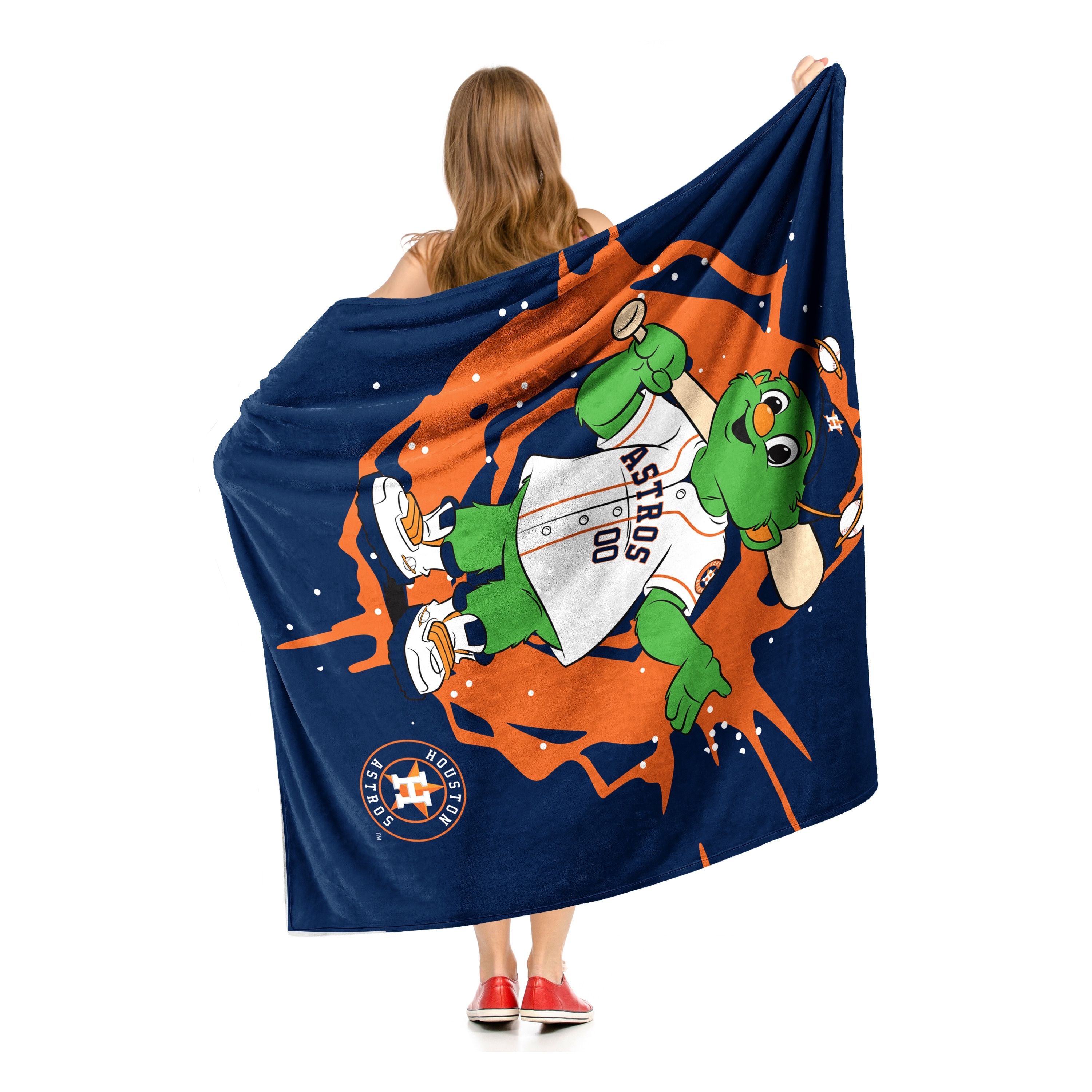 50x60 MLB Houston Astros Mascot Silk Touch Throw Blanket