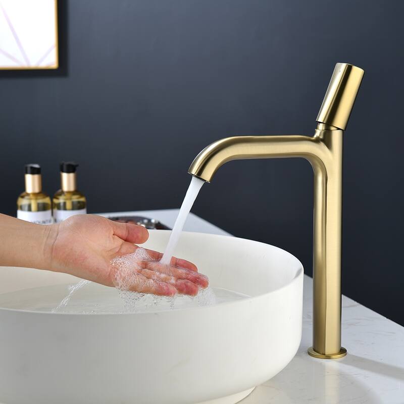 Modern Single Handle Bathroom Vessel Faucet