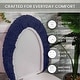 preview thumbnail 147 of 189, Home Weavers Waterford Collection Cotton Toilet Lid Rug | Elastic Fit | Fit Most Standard Toilet Lid | 18"x18"