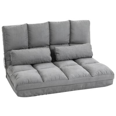 Modern 40.3" Folding Upholstered Loveseat Chaise Lounges Chair with 2 Pillows and Adjustable Backrest