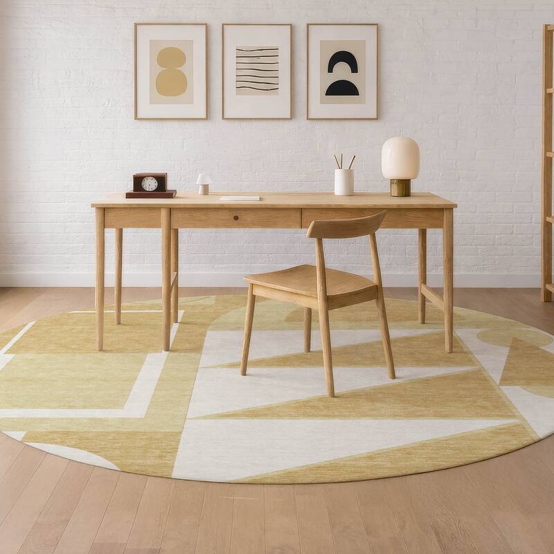 Machine Washable Indoor/ Outdoor Modern Crowley Chantille Rug