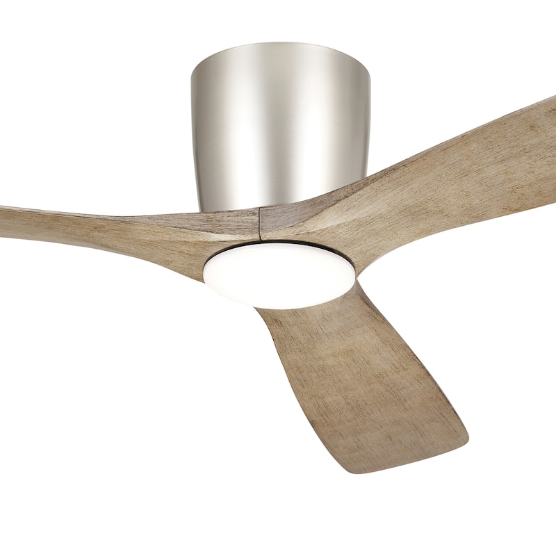 Kichler Lighting Volos 54 inch Integrated LED Indoor Brushed Nickel Flush Mount Ceiling Fan