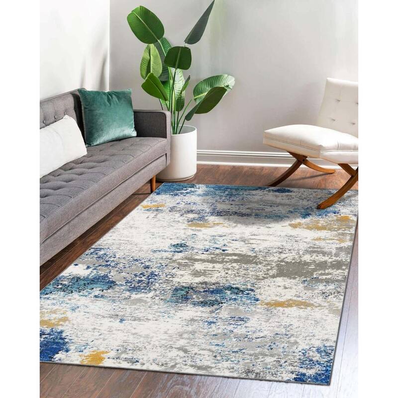 Luxe Weavers Modern Abstract Area Rug, Stain Resistant Indoor Rug - 5' x 7' - Multi
