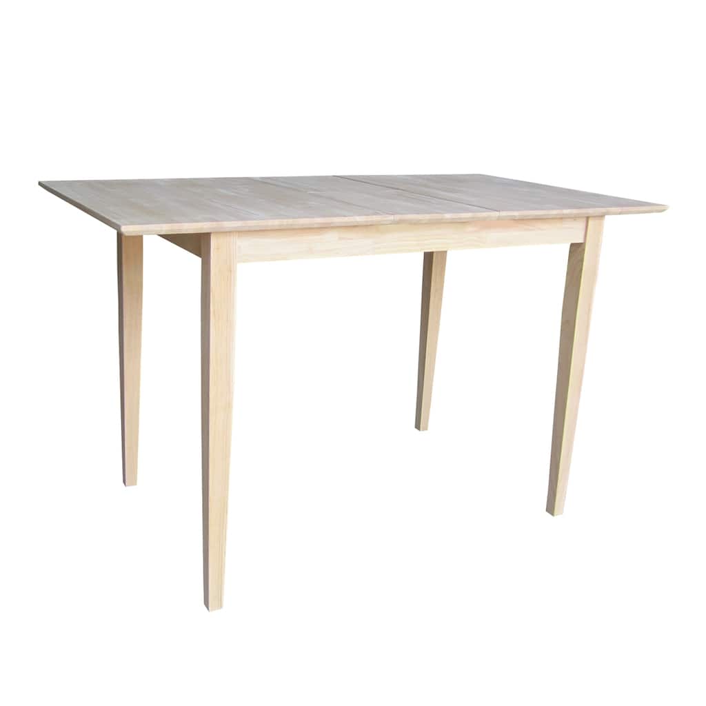 International Concepts 32-inch Wide Unfinished Shaker-style Parawood Counter Height Dining Table with Butterfly Extension