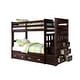 preview thumbnail 3 of 1, ACME Allentown Twin/Twin Bunk Bed with Storage Ladder and Trundle in Espresso