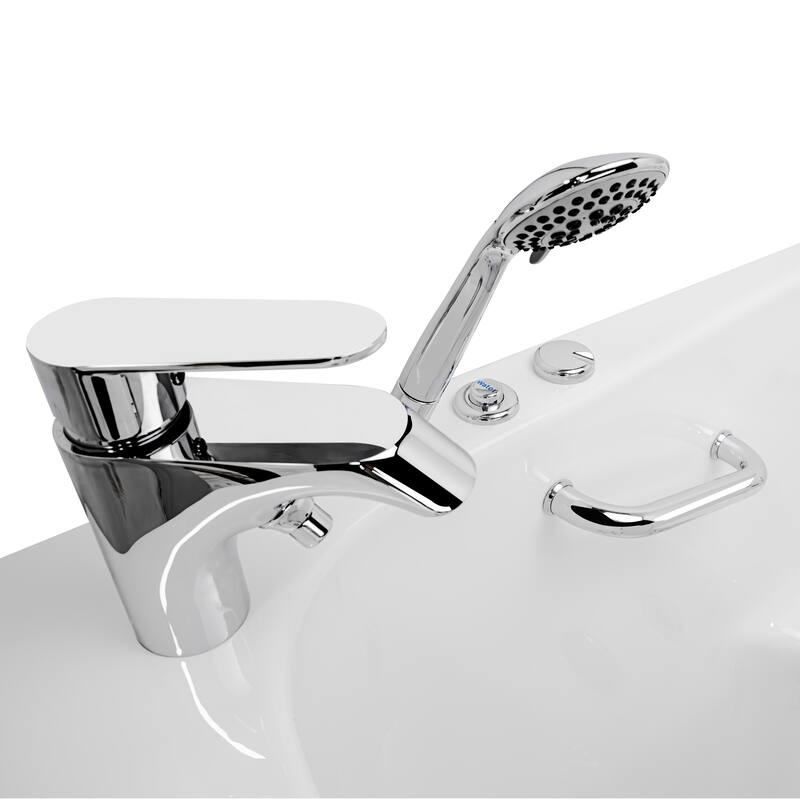 Ella Standard Acrylic Hydro Massage w/ Independent Foot Massage Walk in Tub 30"x60", 2 Piece Faucet