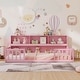 preview thumbnail 15 of 20, Costway Twin Size Montessori Floor Bed with Bookcase Storage Shelves &