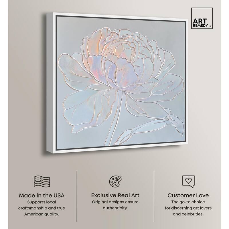 Embossed Flower I Canvas by Art Remedy