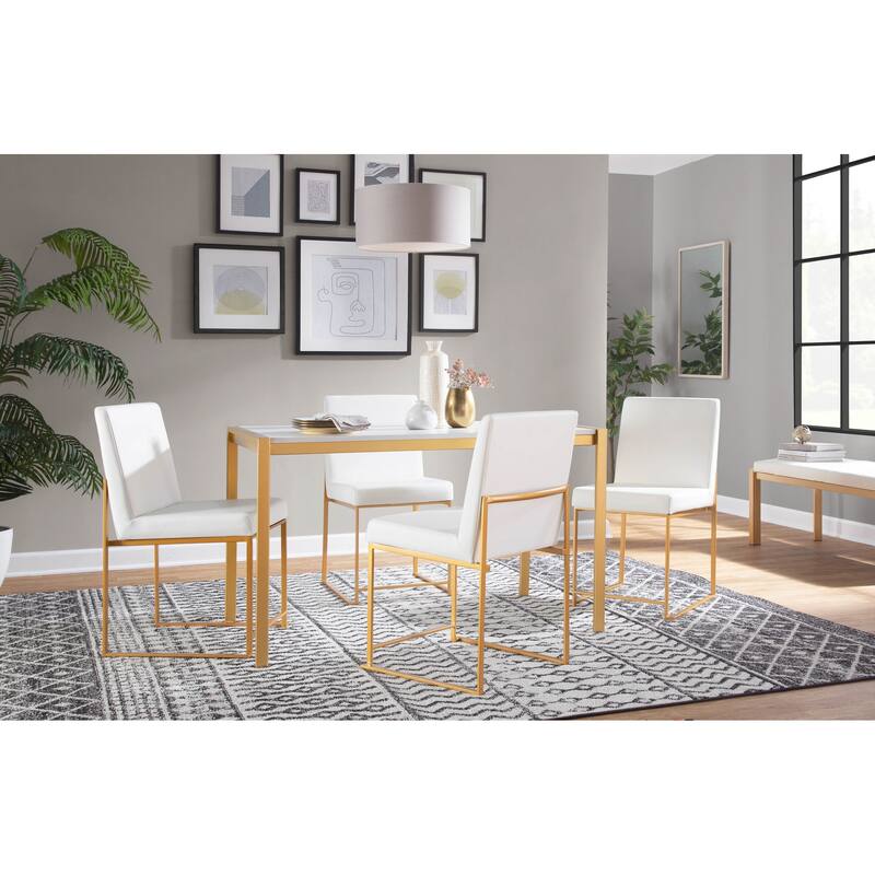 Silver Orchid Forrest Gold High Back Dining Chair - Set of 2