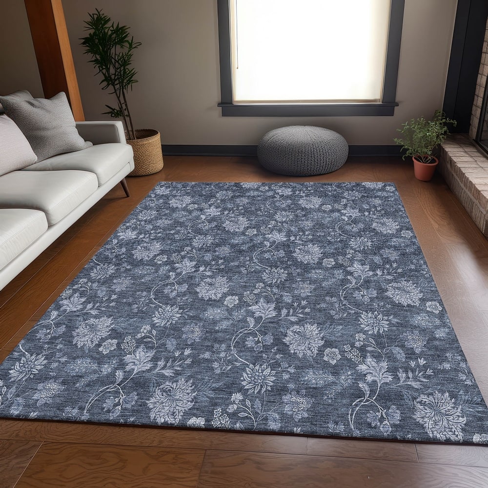 Premium Washable Super Soft Floral Borderless Mayfield Rug