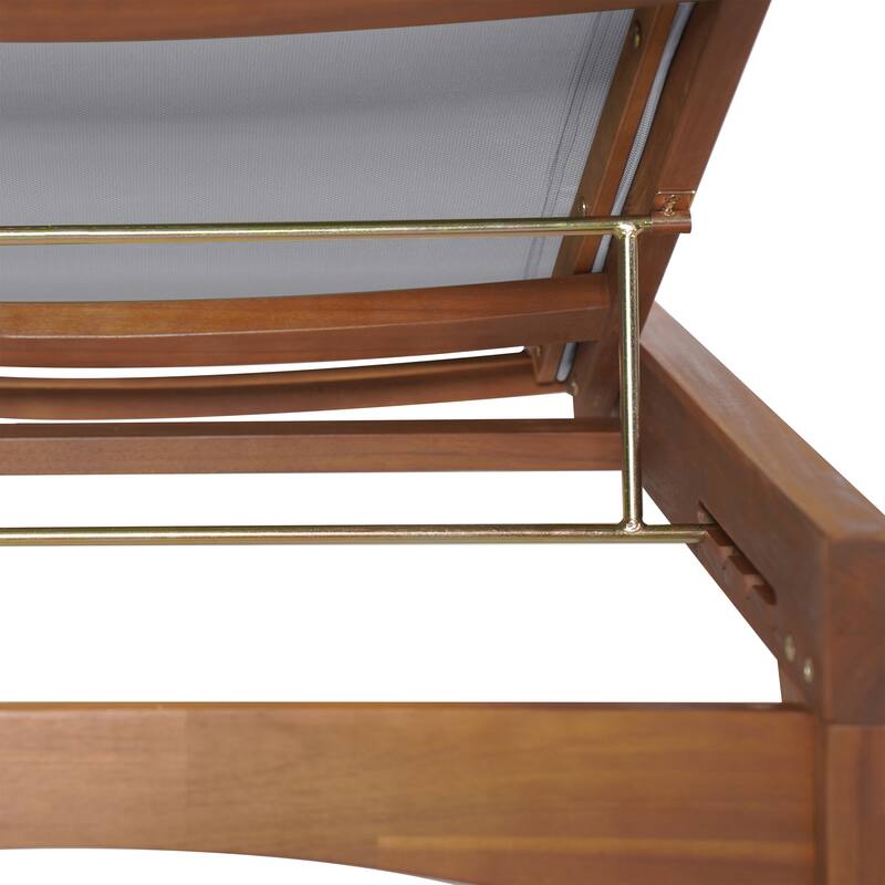 Christopher Knight Home - Orion Acacia Wood Outdoor Chaise Lounger