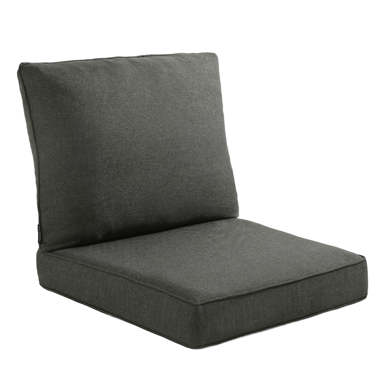 Outdoor 4.9" Thick Cushion Set with Back Cushions and Seat Cushions - Dark Grey