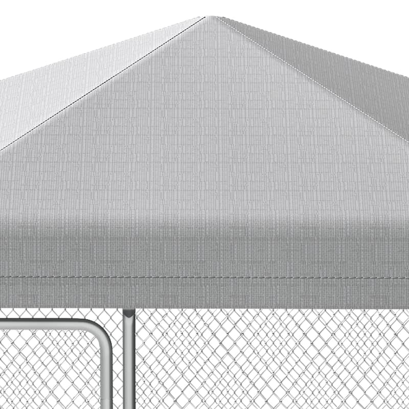 Moasis Large Outdoor Dog House with UV-Resistant Waterproof Roof Cover and Secure Lock Dog Fence Outdoor for Yard