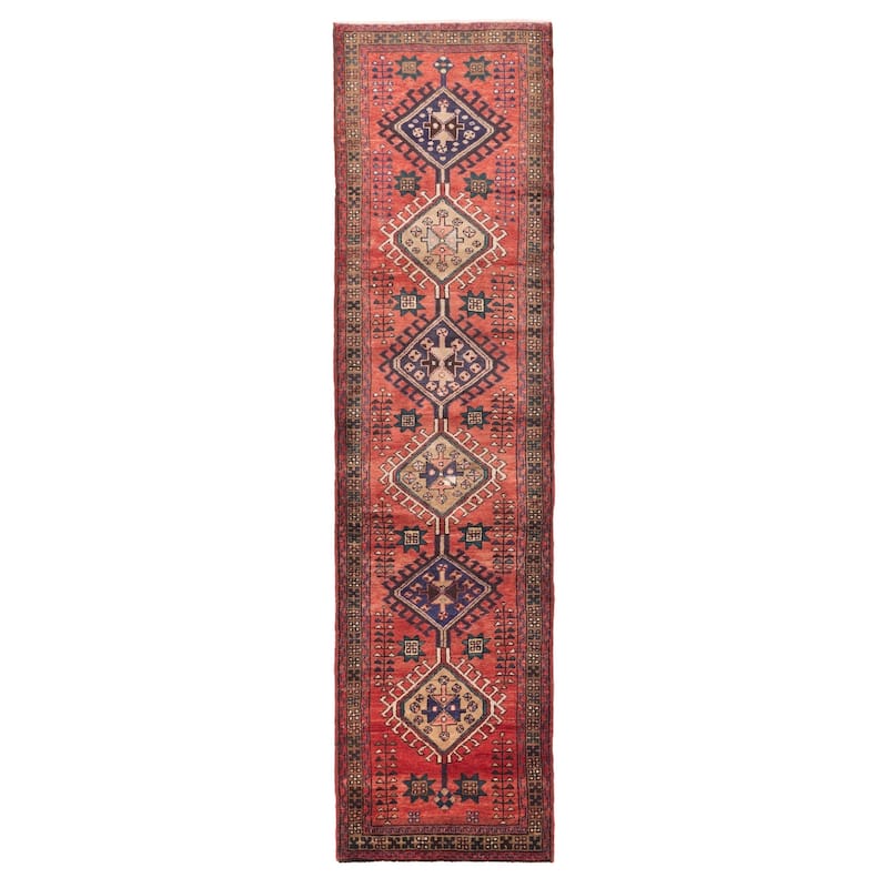 ECARPETGALLERY Hand-knotted Konya Anatolian Red Wool Rug - 3'3 x 13'7