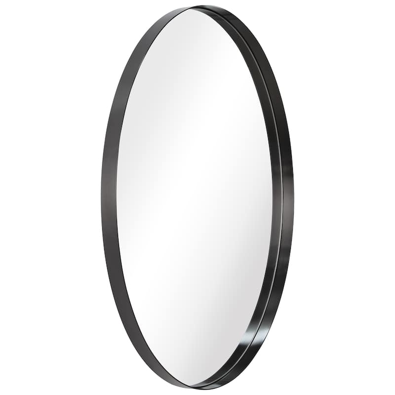 Ultra Stainless Steel Oval Wall Mirror- 24"x36"