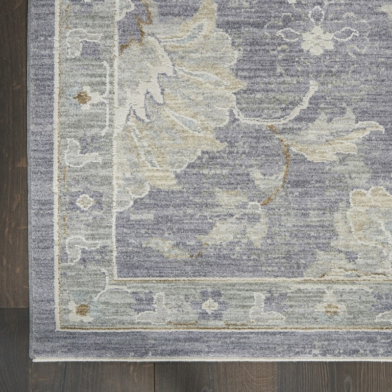 Power Loomed Floral Traditional Durable Area Rug - 69' X '45' X '0.6