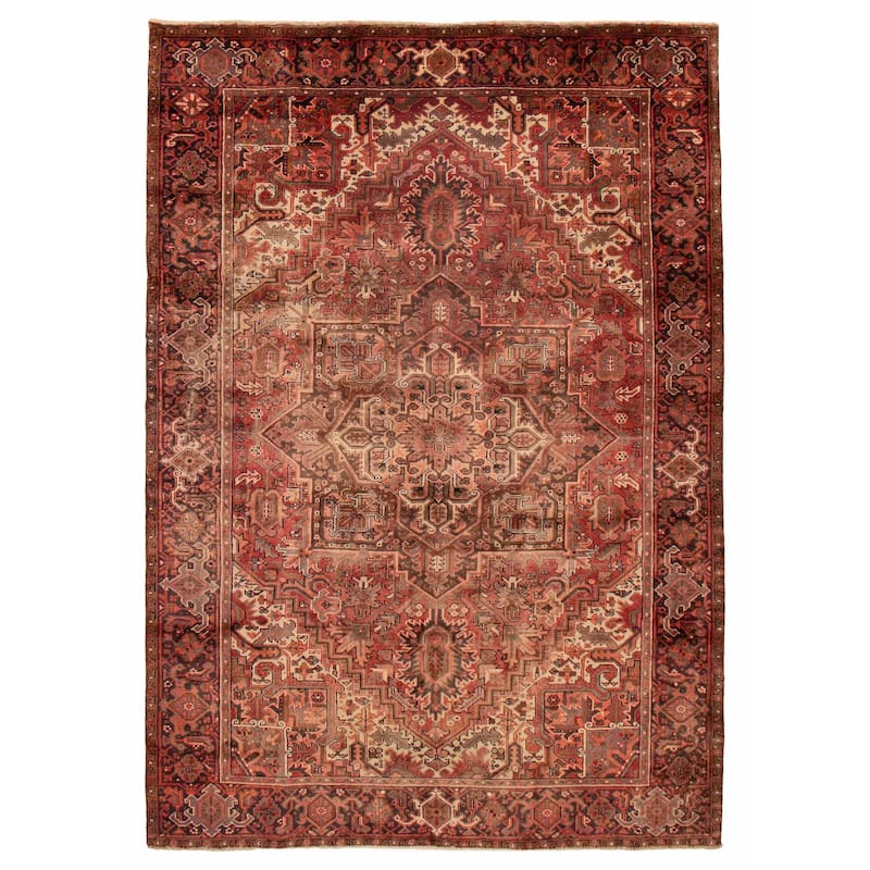 ECARPETGALLERY Hand-knotted Sarabi Red Wool Rug - 7'7 x 11'0 - Red - 7'7 x 11'0