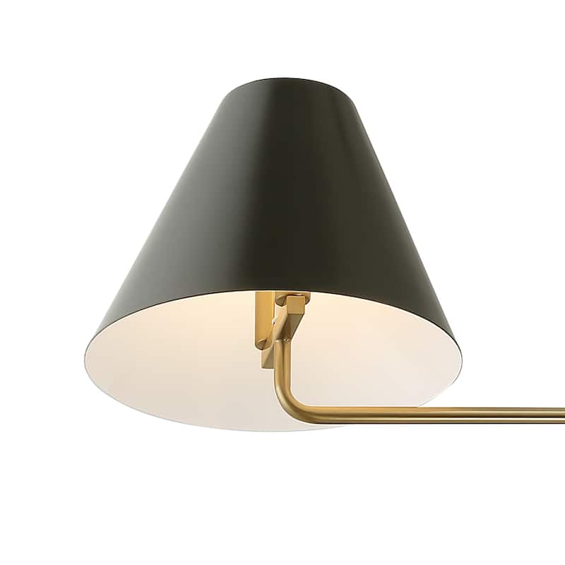 Xavier 4 Light Vibrant Gold Chandelier - 54"W x 17"H x 10"D