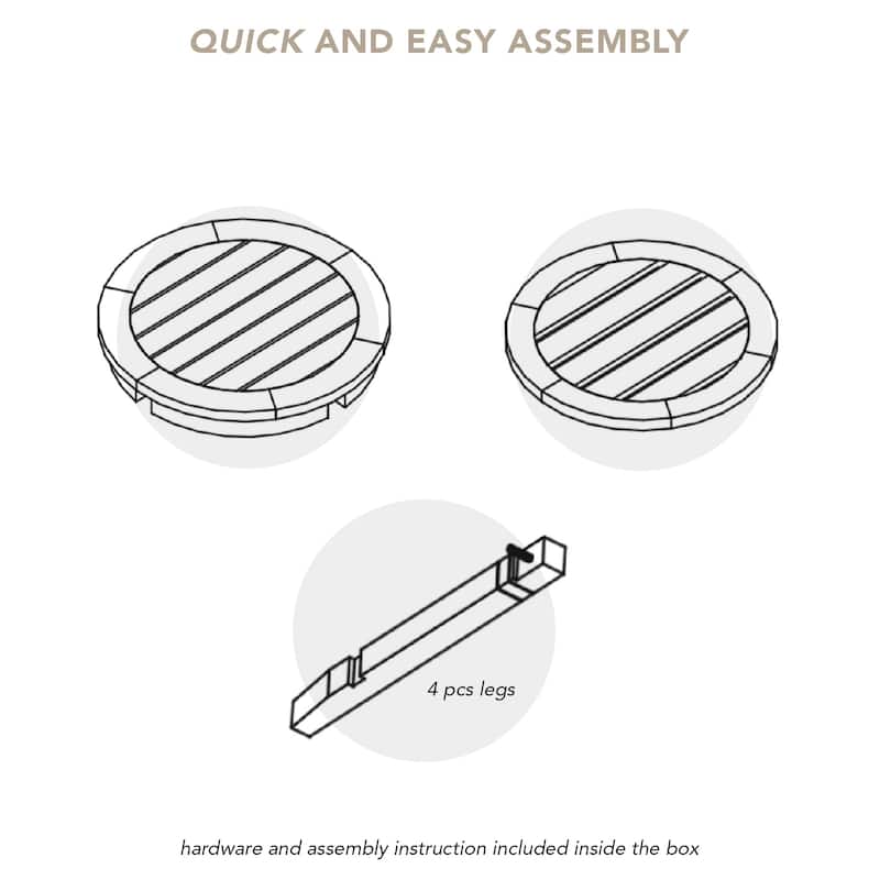 Cambridge Casual Alston Wood Outdoor Side Table