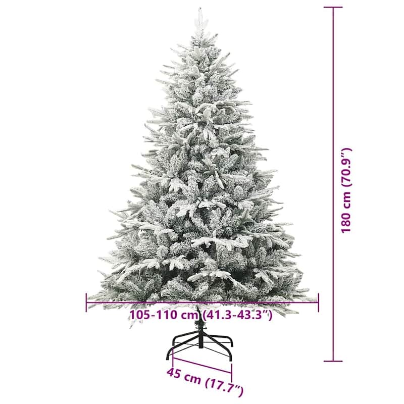 vidaXL Artificial Christmas Tree with 300 LEDs Green 86 x 86 x 210 cm - 82.7