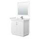 Option White, Nickel Trim, White Cultured Marble Top